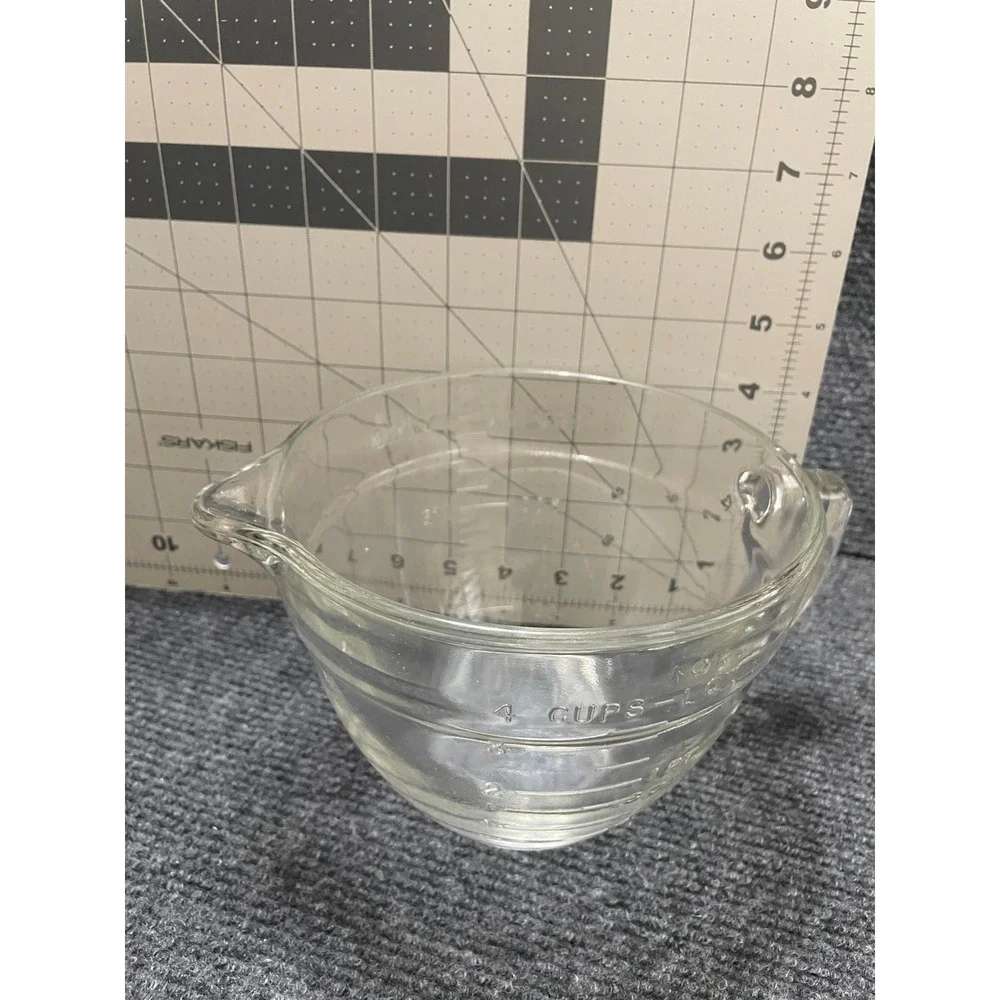 Anchor Hocking Vintage Glass 4 Cup 1 Quart Measuring Cup Made in USA 1000ML